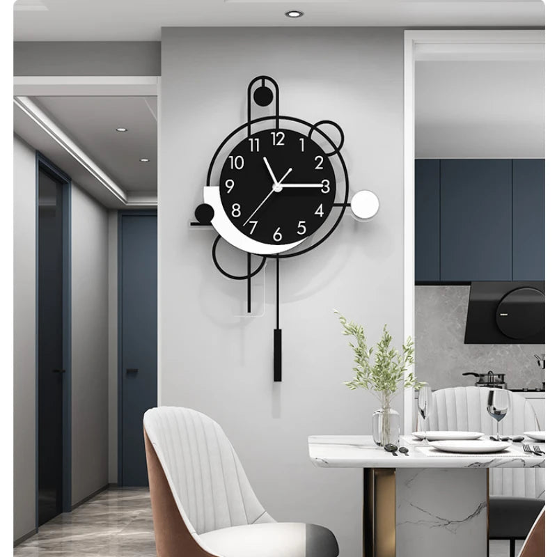 Large Nordic Wall Clock – Modern Art in Iron