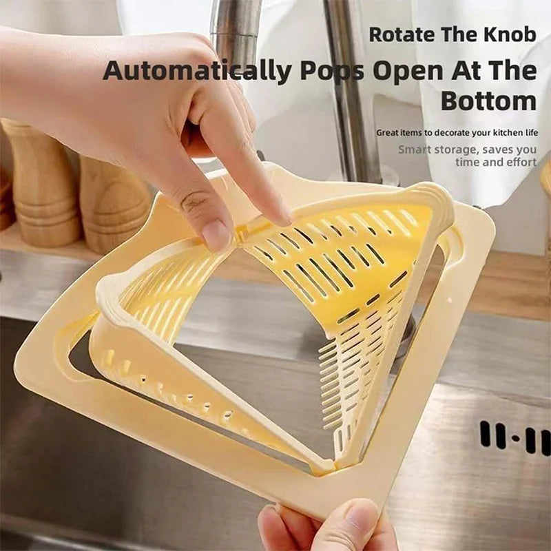 Magnetic Sink Basket with Triangular Drain