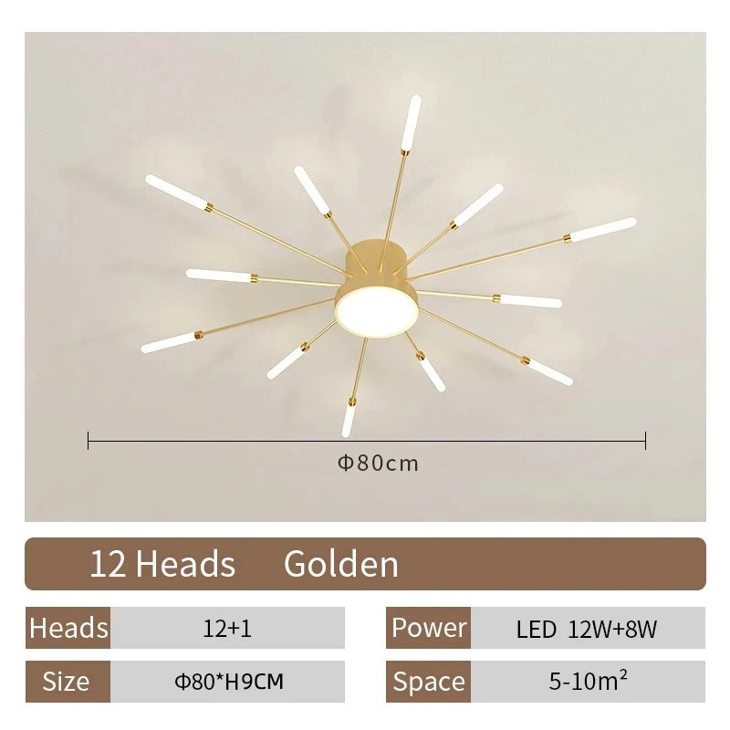 Creative LED Ceiling Lamp – Living Room, Bedroom and Dining Room