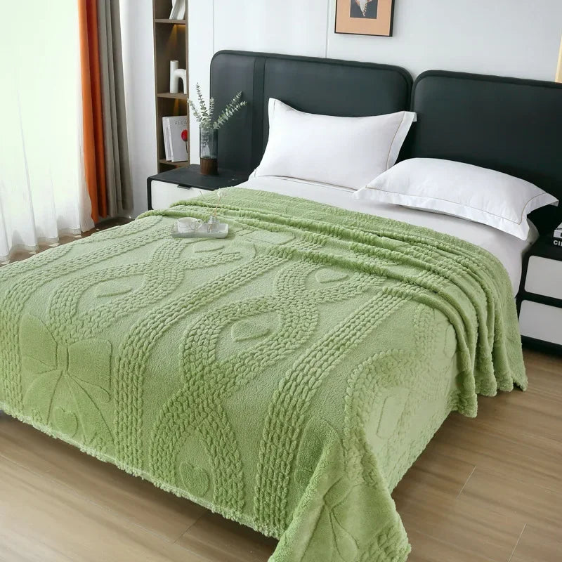 Luxury Double-Sided Jacquard Wool Blanket
