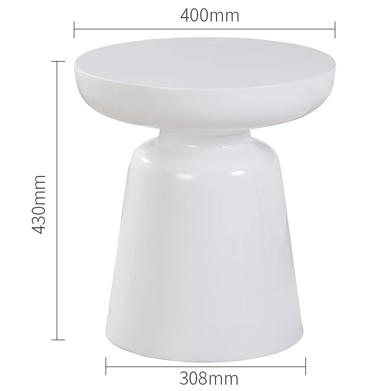 Nordic Round Side Table in Bronze Metal