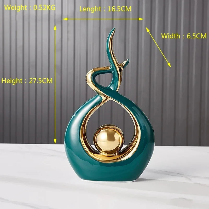 Decorative Ceramic Sculpture in Nordic Style