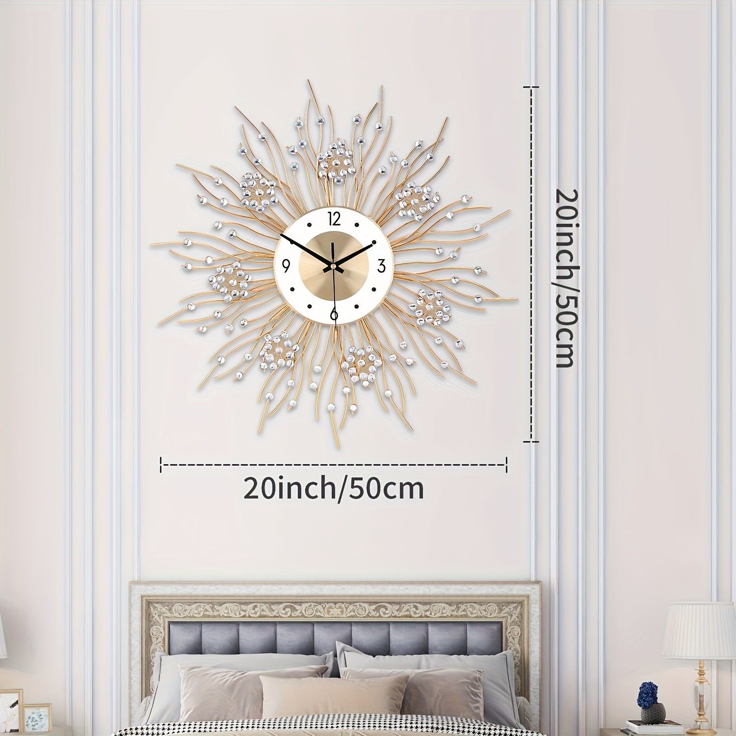 Nordic Minimalist Silent Wall Clock in Wrought Iron