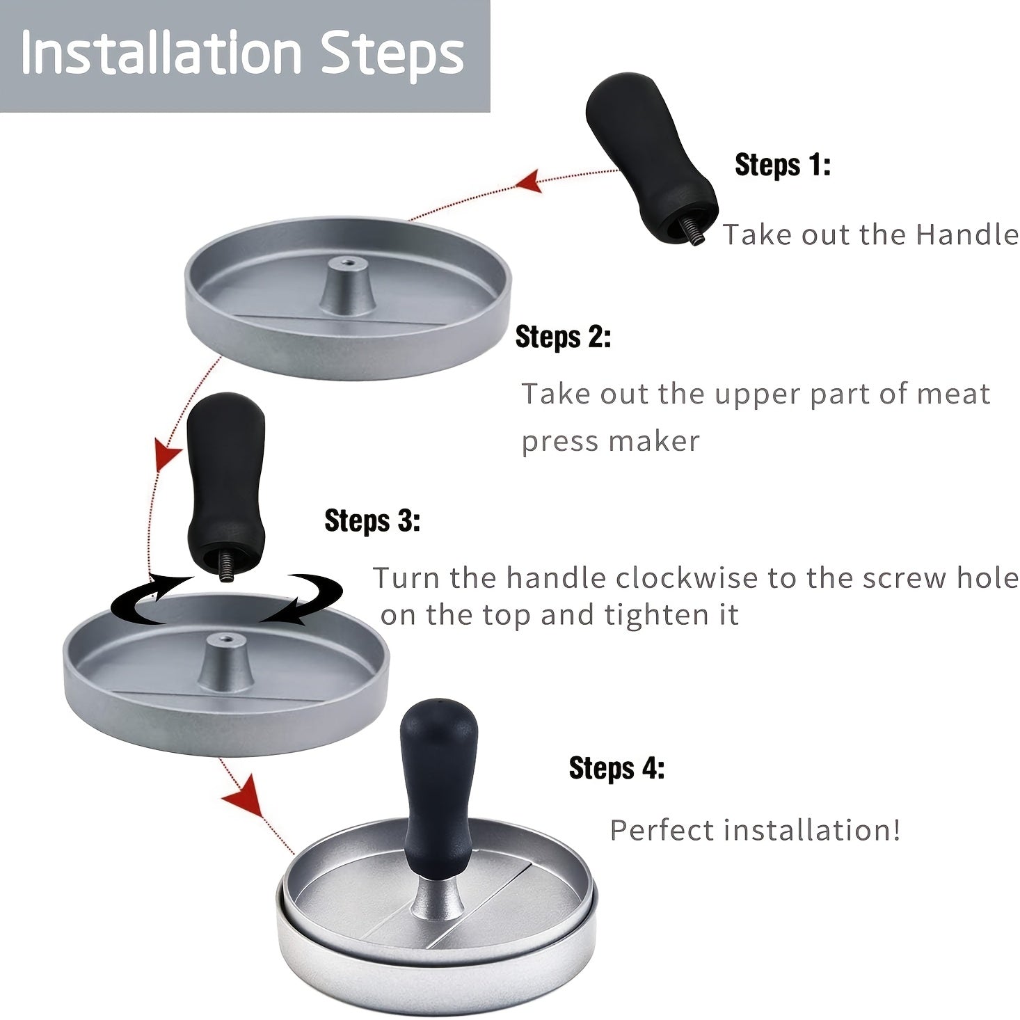 TRANCIY Heavy-Duty Hamburger Press