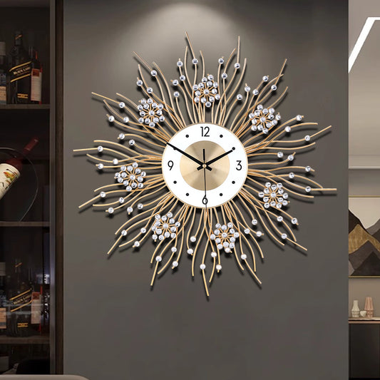 Nordic Minimalist Silent Wall Clock in Wrought Iron