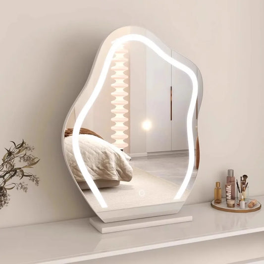 Irregular Decorative Mirror with LED Lighting – Asymmetrical Design